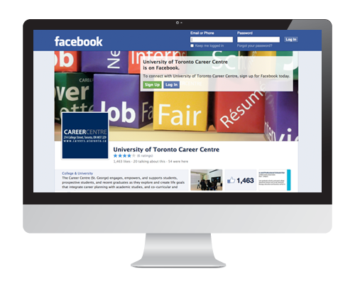 UofT Career Centre screenshot of Facebook page